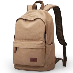 Thâm Quyến Cổ Điển Trống Đồng Bằng Vải Cotton Satchel Rucksack Học Sinh Ba Lô Schoolbag