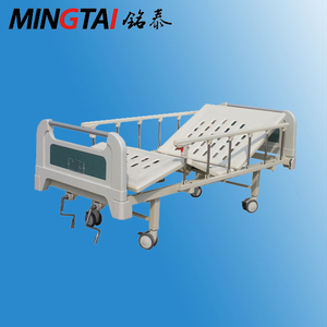 Caliente!!! Ce accapted, dos manivela manual de cama de hospital con barandilla de aluminio, equipo médico de nombres - Product Image 1