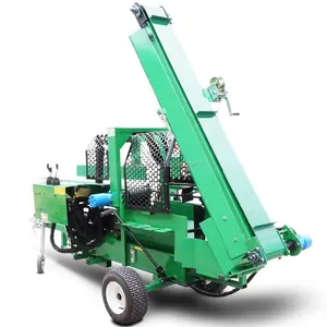 Log splitter con sega e nastro trasportatore