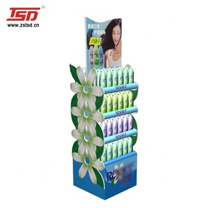 Negozio al dettaglio personalizzato free standing in legno shampoo espositore per shampoo detergente per il corpo espositore - Product Image 6