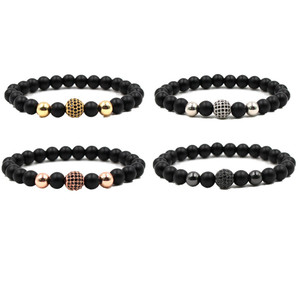 La meilleure vente personnalisé 8mm coloré 7 <span class=keywords><strong>chakra</strong></span> pierre naturelle perle bracelet hommes bracelet - Product Image 6