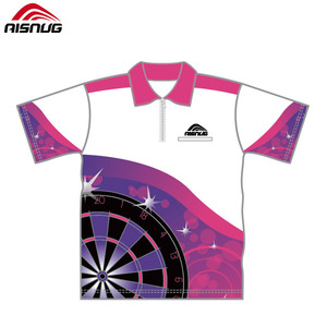 mayor del oem seco fit unisex camisetas de impresión de poliéster blanco polo personalizado sublimación dardo jersey - Product Image 5