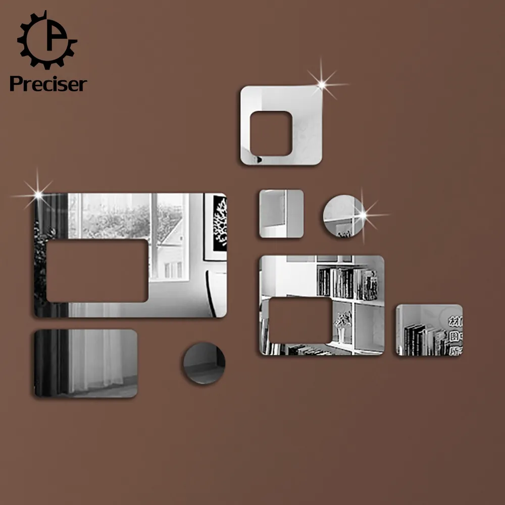 Preciser 3d Giant Modern decoration Acrylic Mirror Wal Stickers