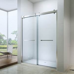 Acche de douche de luxe en acier inoxydable EX-904, 2 portes, cadre droit coulissant, <span class=keywords><strong>avec</strong></span> plateaux en ABS - Product Image 5
