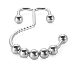 Anneau <span class=keywords><strong>Crochets</strong></span> de Rideau de Douche <span class=keywords><strong>pour</strong></span> Salle De Bain Douche Tringles à <span class=keywords><strong>Rideaux</strong></span> En Acier Inoxydable résistant à La Rouille En Métal Accessoires De Rideau - Product Image 4