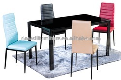 Juego de Mesa de Comedor de Vidrio Templado de Diseño Moderno con Sillas, Muebles para el Hogar a Bajo Precio para Comedor, Hotel, Restaurante y Cocina - Product Image 2