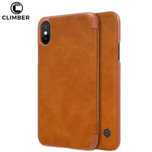 <span class=keywords><strong>Original</strong></span> nillkin Qin serie fino titular de la tarjeta Flip PC pu <span class=keywords><strong>Funda</strong></span> de cuero caso cubrir la piel para el <span class=keywords><strong>iPhone</strong></span> <span class=keywords><strong>X</strong></span> 8 7 6 Más - Product Image 1