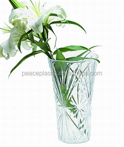 2014 Hot sale clear plastic crystal Flower Vase