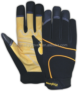Venta de fábrica Guantes de mecánico de cuero de fábrica con seguridad de cuero duradero y guante de trabajo automotriz con certificación CE-7782 Guante DE SEGURIDAD Protección de manos seguridad - Product Image 1
