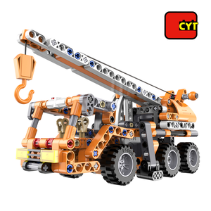 Vente chaude building block pull back modèle de voiture jouets <span class=keywords><strong>grue</strong></span> pour enfants - Product Image 1