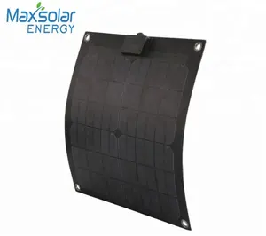 便携式黑色半柔性55W 110功率太阳能电池板汽车船摩托车太阳能电池板充电器