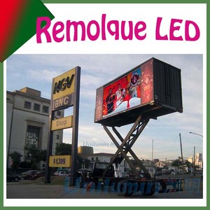 Buen diseño para publicidad exterior! camión doble y <span class=keywords><strong>triedro</strong></span> pantalla led, un lado, Remolque con pantalla LED,a todo color - Product Image 1