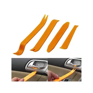 Orange 4Pcs Auto Car Programming Tool Radio Door Clip Panel Trim Dash Audio Removal Installer Pry Scanner Car Diagnostic Tool 4