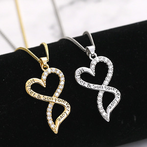 Monili delle donne di Cristallo D'argento Su Ordinazione Madre Figlia Oro Perla Pendente Del Cuore Del Regalo di Giorno <span class=keywords><strong>della</strong></span> Madre Del Bambino <span class=keywords><strong>Mamma</strong></span> <span class=keywords><strong>Collana</strong></span> - Product Image 4