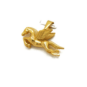 Aço inoxidável 316L pegasus charme alado fantasia de conto de fadas homens projetos 18k cavalo pingente de ouro