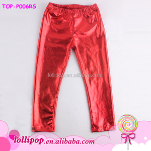 <span class=keywords><strong>Pantaloni</strong></span> alla Caviglia alla Moda all'Ingrosso per Bambini Leggings Metallici Elastici <span class=keywords><strong>Pantaloni</strong></span> Lucidi Metallizzati per Bambine - Product Image 3