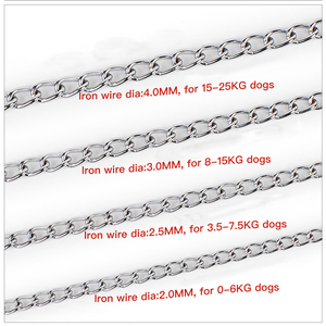 Venta caliente 120CM Custom Anti-Bite <span class=keywords><strong>Dog</strong></span> Leash <span class=keywords><strong>Collar</strong></span> Sólido Estilo clásico Liberación rápida Durable Chrome Plated <span class=keywords><strong>Iron</strong></span> Metal Ribbon - Product Image 2