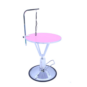 Elevador eléctrico de alta calidad, mesa de aseo redonda hidráulica para perros, productos de limpieza y aseo de mascotas de acero inoxidable - Product Image 3