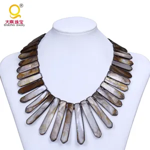 Pure Handmade Nước Ngọt Shell Tribe Tuyên Bố Vòng Cổ Trang Sức Thời Trang Lady Vòng Cổ