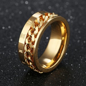 Marlary – bague en chaîne torsadée pour homme, anneau de fiançailles indien, or, Style <span class=keywords><strong>motard</strong></span>, en acier inoxydable - Product Image 4