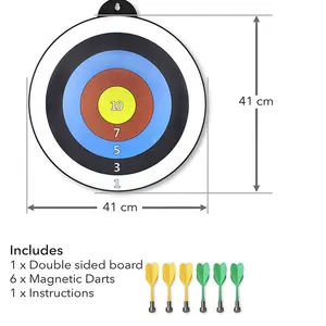 מקורה וחיצוני מגנטי חצים לוח צעצוע הפיך וקל להגדיר מגנטי דארט משחק סט עבור בנים בנות