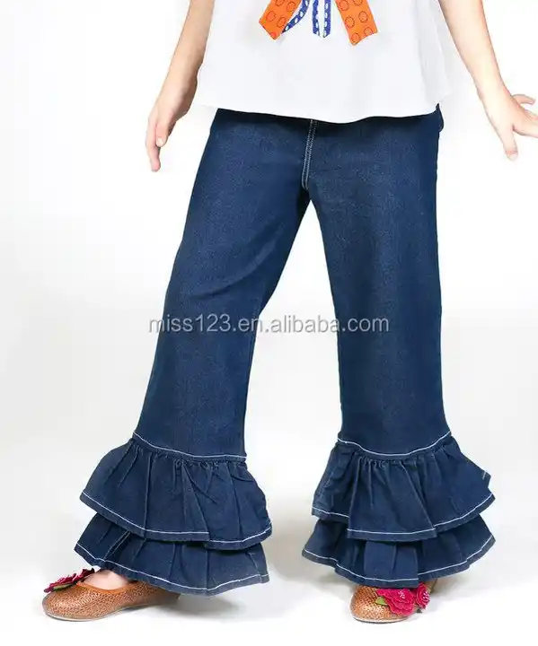 Blumarine ruffle-trim straight-leg Jeans - Farfetch