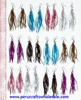 Pendientes Artesanales de Aleación Estilo Bohemia para Mujer con Adornos Colgantes Color Alpaca, Ideales para Regalos, Venta al por Mayor, Exportación Perú