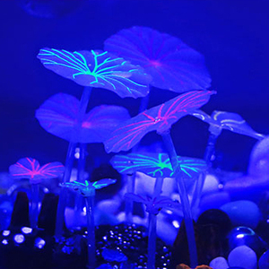 Palsu Coral Aquarium Buatan Silikon Tanaman Ornamen Air Pemandangan Tangki Ikan Dekorasi Aksesoris Bersinar - Product Image 6