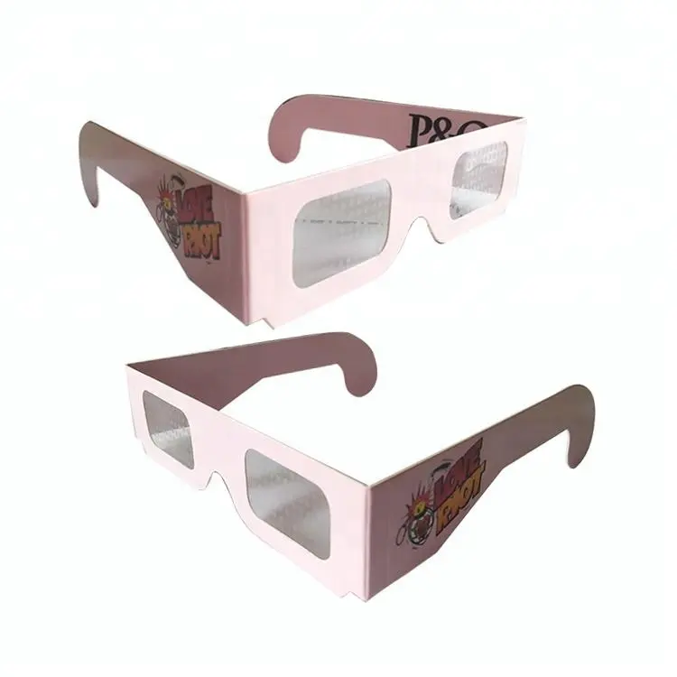 Factory Supply Kids festival event party custom printed logo firework rainbow effect cardboard paper diffraction glasses