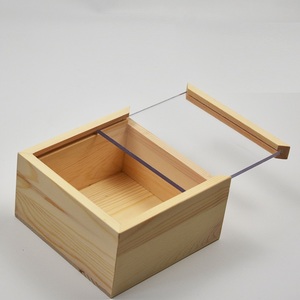 Boîte d'emballage <span class=keywords><strong>en</strong></span> <span class=keywords><strong>bois</strong></span> de pin de haute qualité avec couvercle coulissant <span class=keywords><strong>en</strong></span> verre transparent, boîte cadeau - Product Image 4