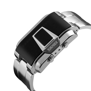 Vintage Charms Cool Shape Men's <strong>Rectangular</strong> <strong>Watches</strong> Skmei 1179 Digital Clock Led <strong>Watch</strong> Black Color with Instructions - Product Image 6