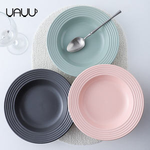 Conception Unique restaurant utilisé luxe mat rond vaisselle colorée en céramique 6 pouces <span class=keywords><strong>assiette</strong></span> <span class=keywords><strong>creuse</strong></span> - Product Image 3