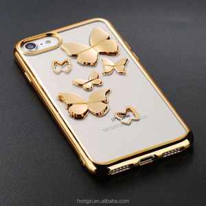 Per il <span class=keywords><strong>iPhone</strong></span> 7 Per il Caso di <span class=keywords><strong>iPhone</strong></span> <span class=keywords><strong>6s</strong></span> <span class=keywords><strong>Plus</strong></span> Chiaro Placcatura Hollow Farfalla Casse Del Telefono Molle di TPU Trasparente Della Copertura Posteriore capa - Product Image 6