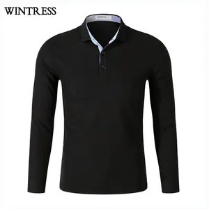 Wintress Alta Qualidade manga comprida t-shirt homem polo t shirt feito sob encomenda