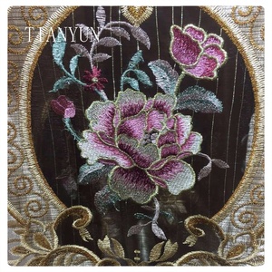 Rideaux de fenêtre pare-soleil qualité supérieure rideau occultant brodé de belles fleurs turques européennes - Product Image 3