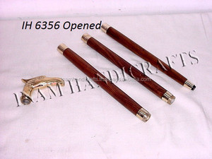 Wooden Foldable <b>Walking</b> <b>Sticks</b> with Brass Eagle Handle/ Wooden Foldable <b>Walking</b> Canes with Brass Eagle Handle - Product Image 4