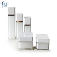 Bouteilles et bocaux acryliques carrés vides emballage cosmétique conteneur cosmétique en plastique emballage cosmétique bouteille de lotion pour le corps givré JZ