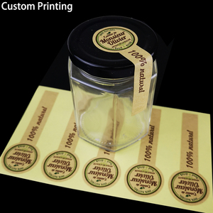 <span class=keywords><strong>Étiquettes</strong></span> autocollantes personnalisées en papier kraft pour bouteilles de miel, <span class=keywords><strong>confiture</strong></span>, jus, aliments faits <span class=keywords><strong>maison</strong></span>, emballages, scellages et <span class=keywords><strong>pots</strong></span> – Impression sur mesure - Product Image 1