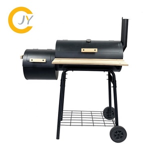 Double Side <strong>Barrel</strong> Smoker Charcoal Barbecue <strong>Grill</strong> Trolley <strong>Bbq</strong> <strong>Grill</strong> for Camping Smoker - Product Image 2
