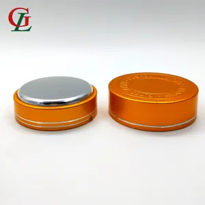 53mm aluminum closure / metal lid/ aluminum screw cap with free sample for pill bottle and child resistant lid