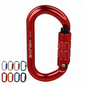 Mousqueton d'escalade ovale XINDA à verrouillage automatique, certifié CE, 25 kN, en aluminium de qualité aérospatiale, <span class=keywords><strong>multi</strong></span>-outils - Product Image 3