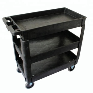 Trois étagère de rangement en plastique service chariot utilitaire - Product Image 1