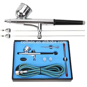 0.2, 0.3, 0.5mm Double Action 7cc Pro Airbrush Set for Nail Art Body Paint Cake Decorating T Shirt Art AS-30