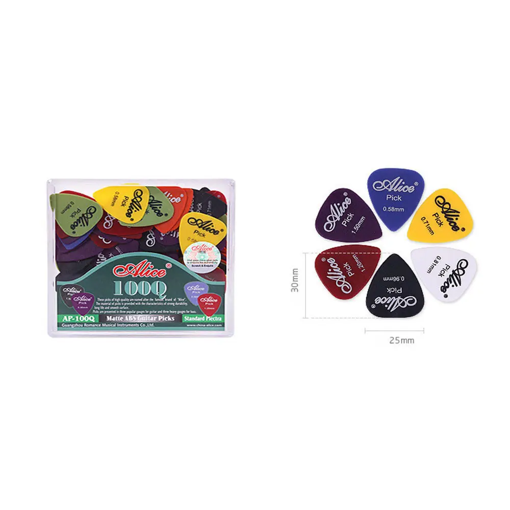 Toptan 100 adet ABS akustik ahşap elektro gitar pick Ukulele pick