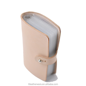 Women's Men's Veg Tanned Leather Business Credit Card Holder - Product Image 4