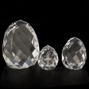 Großhandel Elegante Eierform Crystal Cut Trophy Blank Kristallglas Trophy Award Souvenir für Wohnkultur