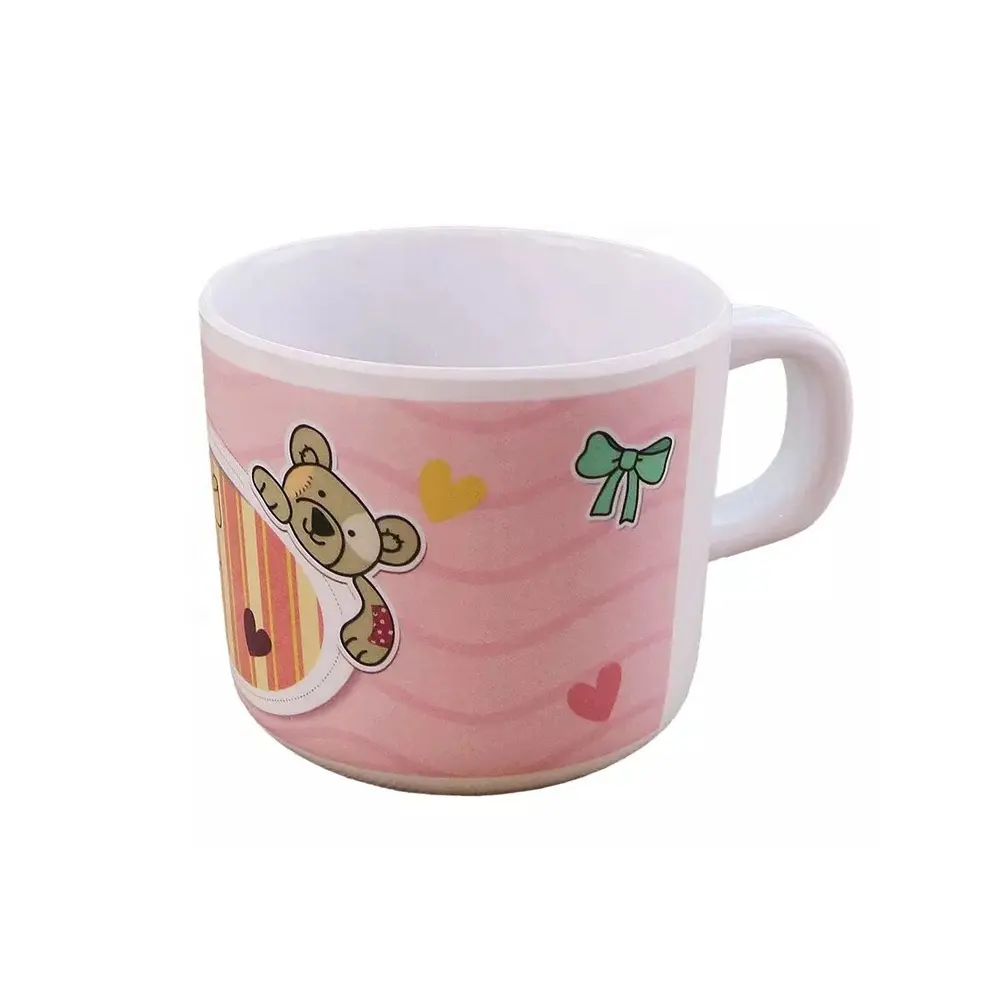 Melamina caneca com alça de plástico, inquebrável qualidade crianças caneca do bebê