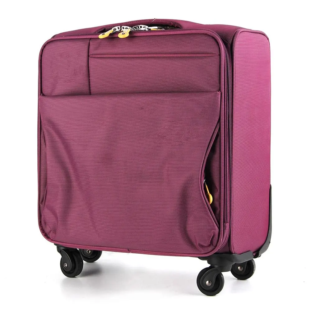 Small suitcase 16 inch luggage with laptop compartment