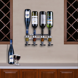 Dispensador de licor de vino para casa, 4 botellas, soporte montado en la pared, bebidas, cerveza, Alcohol, Bar, Butler - Product Image 4