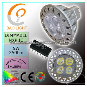 Regulable <span class=keywords><strong>MR16</strong></span> <span class=keywords><strong>GU5</strong></span> <span class=keywords><strong>3</strong></span> Lámpara LED 12V 220V 5W Blanco Cálido - Product Image 1